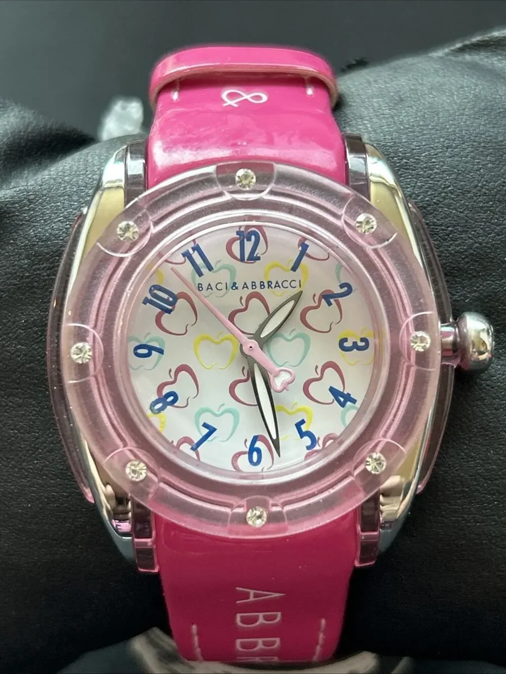 Baci & Abbracci Pink Band Apple Dial Women’s Quartz Watch